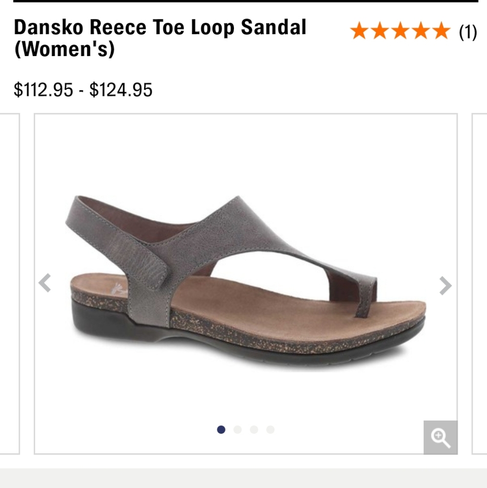 Dansko Reece Leather Sandal in Stone Size 38